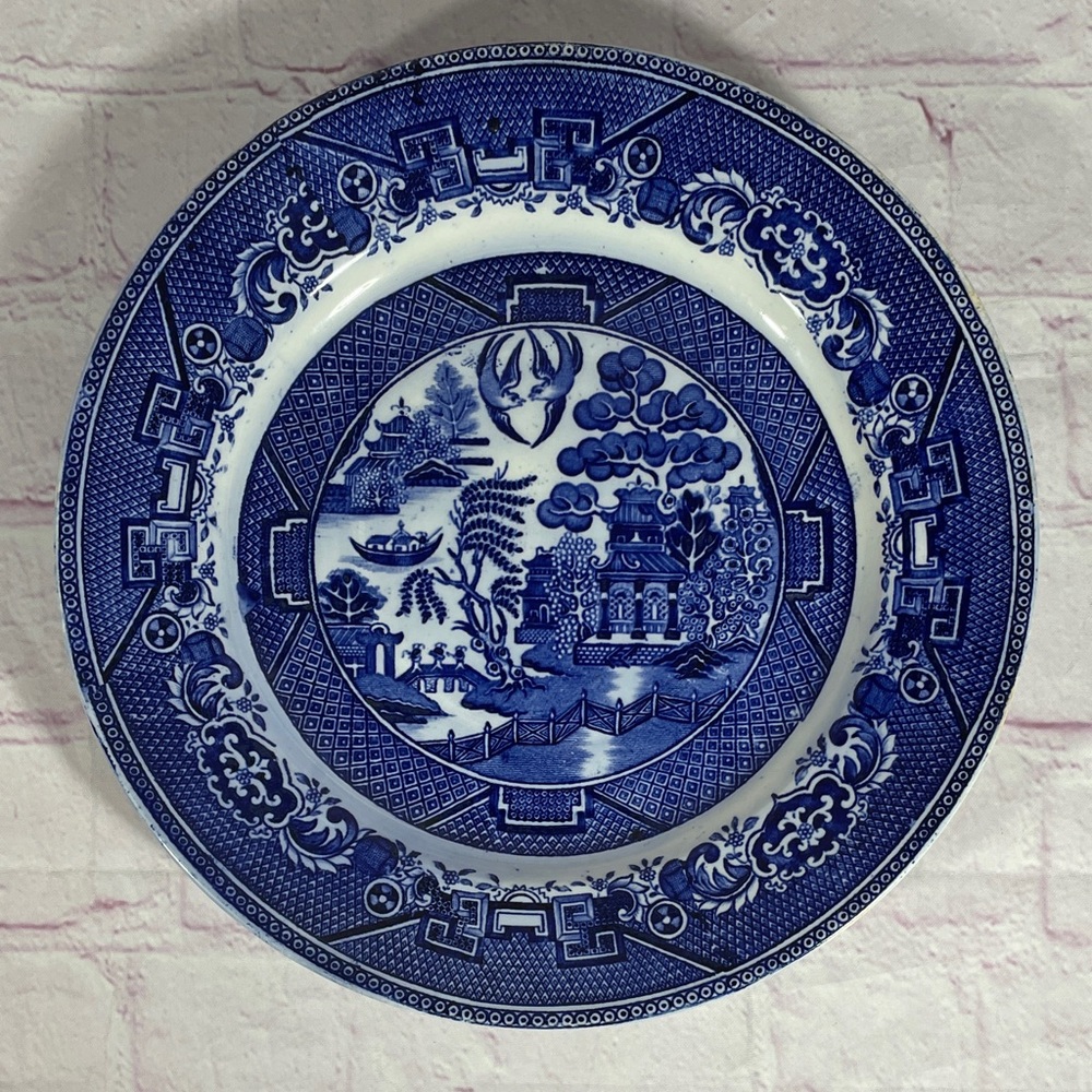 Vintage Villeroy & Boch Blue Willow Ironstone Luncheon Plate - Picture 7 of 9